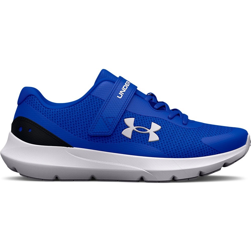 Size 1 Youth Under Armour Kids Sneakers in Blue and White